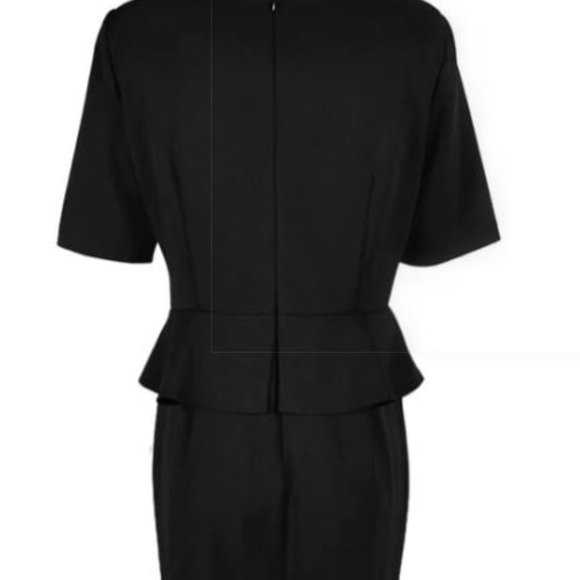 Adrianna Papell Draped Crepe Black Jumper Jumpsuit Size 4 NWT - Picture 3 of 10